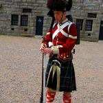 Soldier at the Citadel in Halifax prepares for rifle loading and firing demonstration