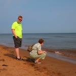 Sam and Julia at Prince Edward Island National Park beach near Charlottetown