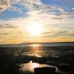 Sunset during bike ride on Tony Knowles Coastal Trail near Anchorage (photo taken by Sam)