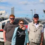 Sam, Julia and Edgar before flightseeing trip to Knik Glacier with Sound Aviation based at Merrill Field in Anchorage