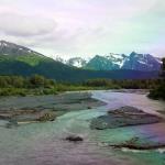 View from dome car on the way from Seward to Anchorage