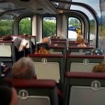 Gold Star service dome car on northbound Coastal Classic