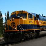 Alaska Railroad locomotive ready to go to Fairbanks from Denali