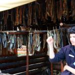 Student at Chena River village explains how native Alaskans preserved salmon catch for winter consumption