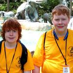 Sam and Collin Smallwood at Audubon Zoo, April 2, 2015
