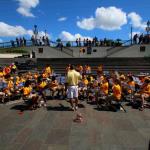 Tucker Middle School Band performing at Washington Artillery Park across S. Peter Street from Jackson Square, New Orleans, April 2, 2015
