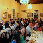 Students' tables at Tujague's, April 2, 2015
