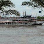Paddle wheel riverboat Natchez on Mississippi River at New Orleans, April 1, 2015