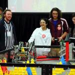 Luma charms the judge for Tucker HS RoboTigers team 1320D