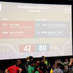 Tucker HS defeats previously unbeaten Beijing China team on last day of qualifiers to drop them from 1st place to 4th place in the Engineering Division standings