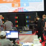 Team 1320C suffers a very narrow defeat to the #8 alliance in the division elimination playoffs