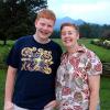 Julia and Sam at Dillard House for Julia's birthday dinner