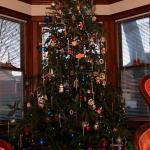 Christmas tree with presents on Christmas morning, 2014