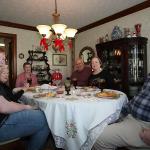Sandy and Tim Smith join Grandmother, Sam, Julia and Edgar for the Christmas meal