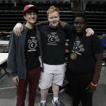 James, Sam and Mamadou after final match of the day
