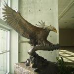 Sculpture of eagle entitled "Sky King"