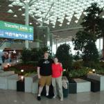 Julia and Sam in the beautiful Terminal 2 at Incheon International Airport opened in December 2017