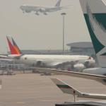 Hong Kong International Airport is truly international with many airlines from around the world