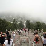 Large turnout in spite of foggy, later rainy, conditions at Ngong Ping