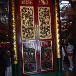 Ornate door in Man Mo Temple