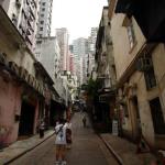 Steep neighborhood streets on Hong Kong Island