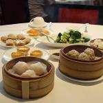 First course dim sum during elegant lunch at 5-star Shangri-La Hotel in Shenzhen