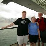 Family photo at Victoria Harbor Avenue of Stars