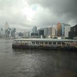 View of pier and Hong Kong Island skyline from Hong Kong Museum of Maritime History