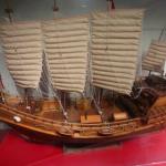 Model of Chinese sailing ship in Hong Kong Museum of Maritime History
