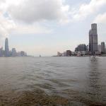 View of Victoria Harbor from deck of the Aqua Luna