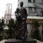 Statue of Sun Yat-Sen as medical student in Hong Kong prior to the overthrow of the last dynasty