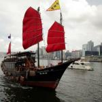 Aqua Luna, harbor tour boat in style of Chinese junk