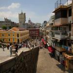 View of Macau streets from front of St. Paul's