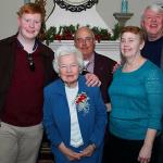 Sam, Edward, Julia and Edgar with Grandmother Burke at her birthday party
