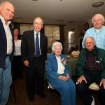 King University faculty with Grandmother Burke including Andy Simoson (Math), Bill Wade (History), John Gaines (Education) and Dan Cross (Physics)
