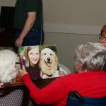 Jane Baxter with portrait of Hannah Smith and Angel Smith