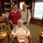 Julia and her brother Edward from Maryland with Grandmother at birthday party
