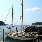 Schooner Heron docked at Rockport, Maine harbor