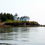 Rockport, Maine lighthouse as seen from deck of Schooner Heron