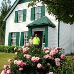 Julia and Sam at entrance to Anne of Green Gables house in Cavendish, PEI