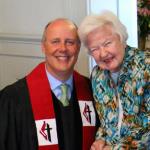 Julee with the Rev. Jonathan Jonas, senior pastor of State Street United Methodist Church