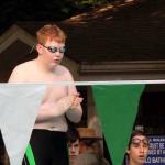 Sam readies to swim butterfly leg of 13-14 medley relay against Winding Vista