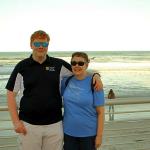 Sam and Julia on boardwalk at Daytona Beach 10-15 minutes from the Embry-Riddle campus