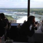 View from Skylon Restaurant at Niagara Falls where Senior Banquet was held