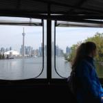 View of Tornoto CN Tower and Skydome from boat tour