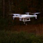 Sam's quadcopter flying over Caldwells' front yard