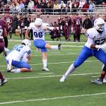 Will Lutz kicks field goal against Texas State to make halftime score 31-12, November 14, 2015