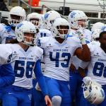 The Georgia State Panthers take the field to play the Texas State Bobcats, November 14, 2015