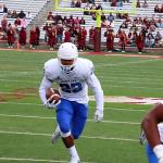 Taz Bateman runs for a Georgia State touchdown against Texas State, November 14, 2015