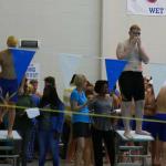 Sam prepares to swim 500 free at Chamblee-Padeia-Tucker swim meet, November 3, 2016